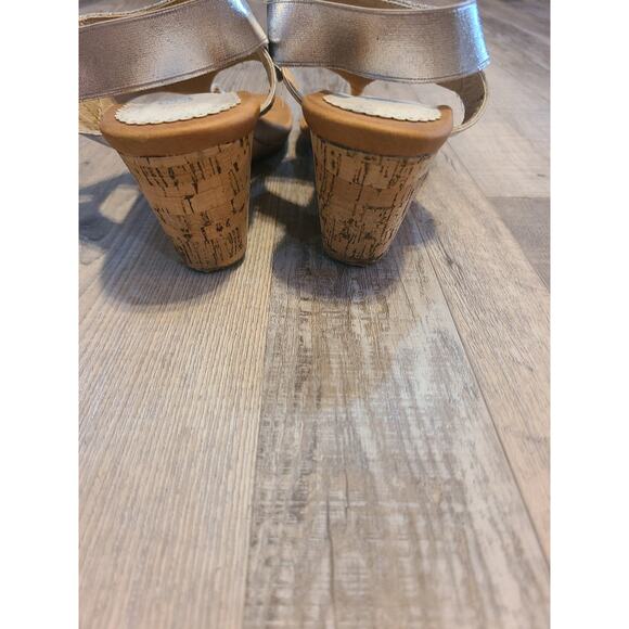 Cherie silver 3inch wedge size 7.5M woman's shoe - Picture 7 of 10